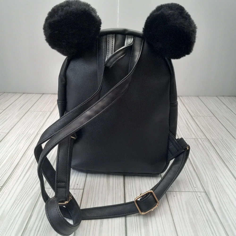 Deb & Dave Faux Fur Leopard Print Mini Backpack